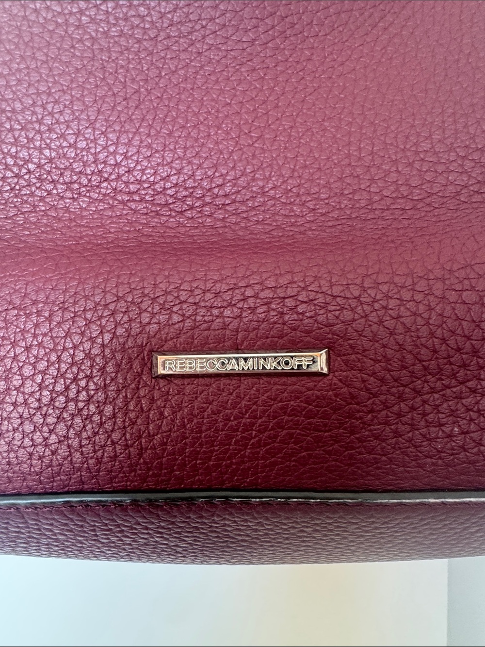 Rebecca Minkoff Keith Medium Satchel Acai Burgundy Leather Suede NWOT - Picture 6 of 13
